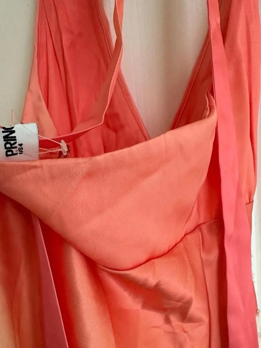 Princess Polly Coral Pink Floral V-Neck Mini Dress